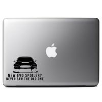 Never Saw The New Evo Spoiler Funny JDM Subaru WRX STi Vinyl Sticker Laptop iPhone Cell Decal
