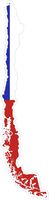 Map with flag inside chile 7x1.3 sticker decal die cut vinyl - Made and Shipped in USA