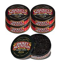 Smokey Mountain Herbal Snuff - Cherry - 5 Cans - Nicotine-Free and Tobacco-Free