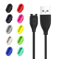 MoKo 10 Pack Dust Plugs + Charger Cable Set Fit Garmin Fenix 5/Fenix 5S/5X/6/6S/6X/6 Pro/6S Pro/6X Pro/Vivoactive 3/4/4S/Venu/Approach S60/X10/X40/D2 Charlie, Silicone Plug with Charging Cable