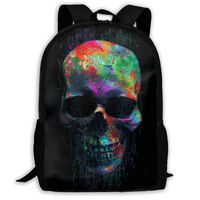 Radiant Skull Backpack Laptop Bags Shoulder Bag College Daypack Backpacks for Unisex