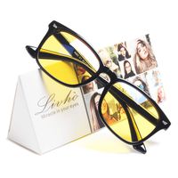 Livho HD Night Vision Driving Glasses Anti-Glare Blue Light Blocking & Computer Gaming Glasses for Men Women - Prevent Digital Eyestrain - 0.0 Magnification