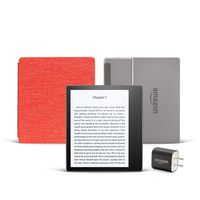 All-new Kindle Oasis Essentials Bundle including Kindle Oasis (Graphite, Special Offers), Amazon Fabric Cover, and Power Adapter