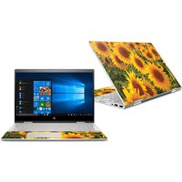MightySkins Skin Compatible With HP Envy x360 Convertible 15" (2018) - Sun Flowers | Protective, Durable, and Unique Vinyl Decal wrap cover | Easy To Apply, Remove, and Change Styles | Made in the USA