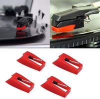 4PCS Record Player Needle, Turntable Replacement needle with Ceramic Tip Turntable Needle For Vinly Record Player