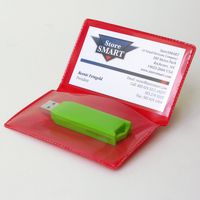 StoreSMART - USB Flash Drive & Business Card Holders - Folding - Red - 50-Pack (RPP2915-R-FLASH-50)