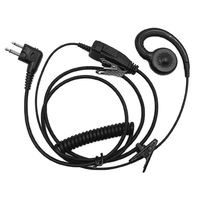 MagiDeal Coiled PTT Earpiece Headset Microphone For Motorola Walkie Talkie Radio