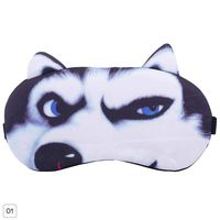 Niome 3D Sleeping Eye Mask Cartoon Animal Sleep Blindfold Cotton Soft Cooling Eyeshade for Travel Home Office Rest 2