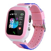 Kids Smart Watch Waterproof Watch - Smartwatch WiFi/LBS Tracker SOS Call Camera Flashlight Alarm Phone Wristwatch Boys Girls Children Watch with Games Birthday Gift Boys Watch for 3-12 (Pink)