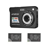 Andoer Mini Digital Camera with 2pcs Rechargeable Batteries 720P HD 8X Digital Zoom Anti-Shake 2.7inch LCD Screen for Kids Children Holiday