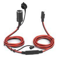 Jtron 1.5m 12V Motorcycle Power Female Cigarette Lighter Socket to Sae with Sae 2 Pin Quick Release Disconnect Connector Plug, 200cm Heavy Duty Extension Cable