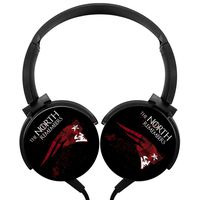 North Patriots Stereo Headphones Lightweight With Mic Over Ear, Funny Headsets For Iphone, Ipad, Smartphone And Tv 3.5Mm Black