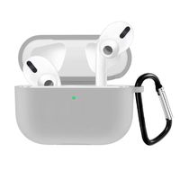 QIENGO Compatible for Airpods Pro Silicone Case Cover with Keychain, Scratchproof & Shockproof Protective Cover Compatible for Airpod Pro/Airpods 3, Front LED Visible