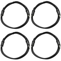 Seismic Audio SA-iMF3-4Pack 6-Inches Stage and Studio Patch Cable