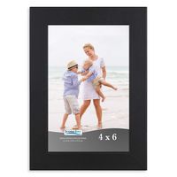 Icona Bay 4x6 Picture Frame (1 Pack, Black), Black Sturdy Wood Composite Photo Frame 4 x 6, Wall or Table Mount, Set of 1 Exclusives Collection
