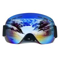 Fine Ski Goggles for Men Womens Youth Frameless Skiing Goggle Over Glasses,Winter Sport Snowboard Goggles, Adult Anti-Fog UV Dual Lens (D)