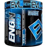 Evlution Nutrition ENGN Shred Pre Workout Thermogenic Fat Burner Powder, Energy, Weight Loss, 30 Servings (Blue Raz)