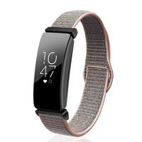 VEAQEE Bands Compatible with Inspire HR and Inspire Bands and Ace 2 Woven Soft Nylon Sport Breathable Watch Strap Quick Release Replacement Wristband Accessories for Women Man (Pink Sand)