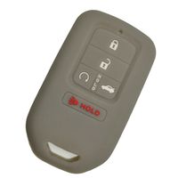 Coolbestda Silicone Key Fob Case Keyless Jacket Remote Holder Cover Full Protector for 2018 2017 2016 2015 Honda Accord Civic CR-V CRV Pilot EX EX-L Touring Premium Grey