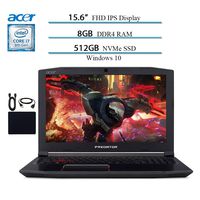 Acer Predator Helios 300 15.6 in FHD VR Reality Gaming Laptop Computer, 8th Gen Intel 6-core i7-8750H Up to 4.1GHz, GTX 1060 6GB, 8GB RAM, 512GB SSD, WiFi, Windows 10