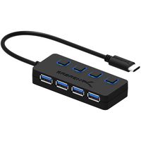 Sabrent USB Type C to 4-Port USB 3.0 Hub (HB-UMC4-O) (Renewed)