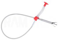 RAM-PRO 36" Flexible Grabber Pickup Tool, Extra Long Retractable Claw Retriever Stick, Snake & Cable Aid, Use to Grab Trash & a Drain Auger to Unclog Hair from Drains, Sink, Toilet & Clean Dryer Vents