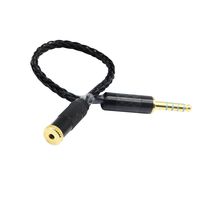 SinLoon 4.4mm Male to 2.5mm Female Balanced Cable Gold-Plated Audio TRRS Adapter for Sony WM1A/1Z PHA-2A and Astell&Kern Layla Rosie Roxanne II AK T8iE MKII(4.4 to 2.5 M-F Black)