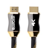 QualGear 6 Feet HDMI Premium Certified 2.0 cable with 24K Gold Plated Contacts, Supports 4K Ultra HD, 3D, 18Gbps, Audio Return Channel, Ethernet (QG-PCBL-HD20-6FT)