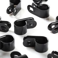 100 PACK 1/2" CABLE CLAMPS BLACK UV RESISTANT HOSE WIRE ELECTRICAL CC500