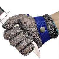 Cut Resistant Gloves Stainless Steel Wire Metal Mesh Butcher Safety Work Gloves for Cutting, Slicing Chopping and Peeling (Medium)