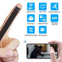 Mini Hidden Camera WiFi Wireless Spy Camera HD 1080P Nanny Cam Motion Detection Recording for Home Office Security, IP Camera Recording Indoor Outdoor