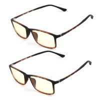 Tacloft Anti Blue Light Computer Glasses Women Rectangle Lightweight Eyeglasses 2 Pair TL2005C2-2