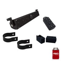 Wet Sounds Stealth 6 Ultra HD Black + UTV Mounting Kit, Slider Bracket and Round 2" Tube clamp