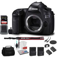 Canon EOS 5DS R DSLR Camera(Body Only) Bundle with 64GB Memory Card + Carrying Case + Spare Battery + More - International Version