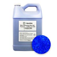 "Dry & Dry" (1 Gallon) Premium Silica Gel Blue Indicating(Blue to Pink) Silica Gel Beads Desiccant Beads(Industry Standard 2-4 mm) - Rechargeable(7.5 LBS) Moisture Absorber Silica Gel