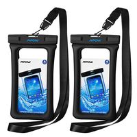 Mpow 084 Waterproof Phone Pouch Floating, IPX8 Universal Waterproof Case Underwater Dry Bag Compatible iPhone 11 Pro Max/XS Max/XR/X/8P/7P Galaxy S10/S9 Note 10/9 Google Pixel Up To 6.5" (Black+Black)