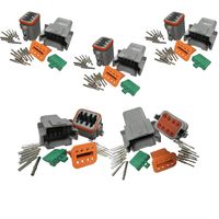 Lightronic DT Series 8 Pin Connector Kit 16-20 AWG Male and Female Auto Waterproof Electrical Wire Connector Plug 5 Set