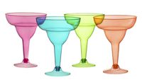 Plastic Margarita Glasses Cups | 36 Pack | Disposable Cinco De Mayo Cup | Fiesta Taco Party Supplies | Neon Cocktail Cups | Mexican Theme for Carnivals Festivals | Dia De Muertos, | 12 Oz