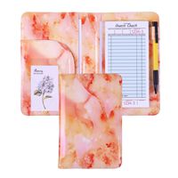 Waitress Book Marble Server Book with Money Pocket Pen Holder Server Book Fit Restaurants Check Presenter Waitstaff Organizer fit Server Apron (Marble Colorful)