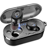 Bluetooth 5.0 Wireless Earbuds with IPX5 Waterproof TWS Stereo Headphones in-Ear Built-in Mic Headset Premium Sound with Deep B