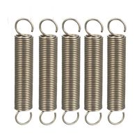 uxcell Extended Compressed Spring Wire Diameter 0.039 inches, OD 0.39 inches, Free Length 2.36 inches Stainless Steel Small Dual Hook Tension Spring 5pcs