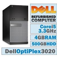 Dell OptiPlex 3020 MT/Core i5-4590 @ 3.3 GHz/4GB DDR3/500GB HDD/DVD-RW/WINDOWS 7 PRO 64 BIT