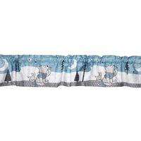 Disney Baby Forever Pooh Blue/White Bear Window Valance by Lambs & Ivy