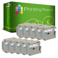 Printing Pleasure 10x M K231 Black on White (12mm x 8m) Label Tapes Compatible with Brother P-Touch PT-80 PT-90 PT-100 PT-110 PT-55 PT-65 PT-70 PT-80 PT-85 Label Printing Machines