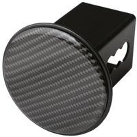 LFPartS Trailer Metal Hitch Tube Cover Fits 2" Receivers (Carbon Fiber Black)