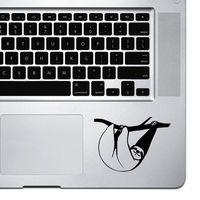StickAny Palm Series Sloth Hanging Sticker for MacBook Pro, Chromebook, and Laptops (Black)