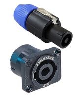 Neutrik (1 NL2MP, 1 NL2FX) Chassis Mount Solder, 2 Pole Type Speakon Connector