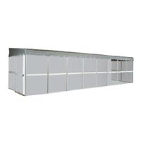 Patio Mate 12-Panel Screen Enclosure 29122, White with Gray Roof