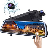 Bir Backup Mirror Dash Cam Front&Rearvie Camera 1080P Sony Image Sensor Superior Night Vision 10 Inch Touch Screen