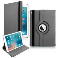 GEARONIC TM for 2016 Apple iPad Pro 9.7" 360 Degree Rotating Stand Smart Cover PU Leather Swivel Case - Gray